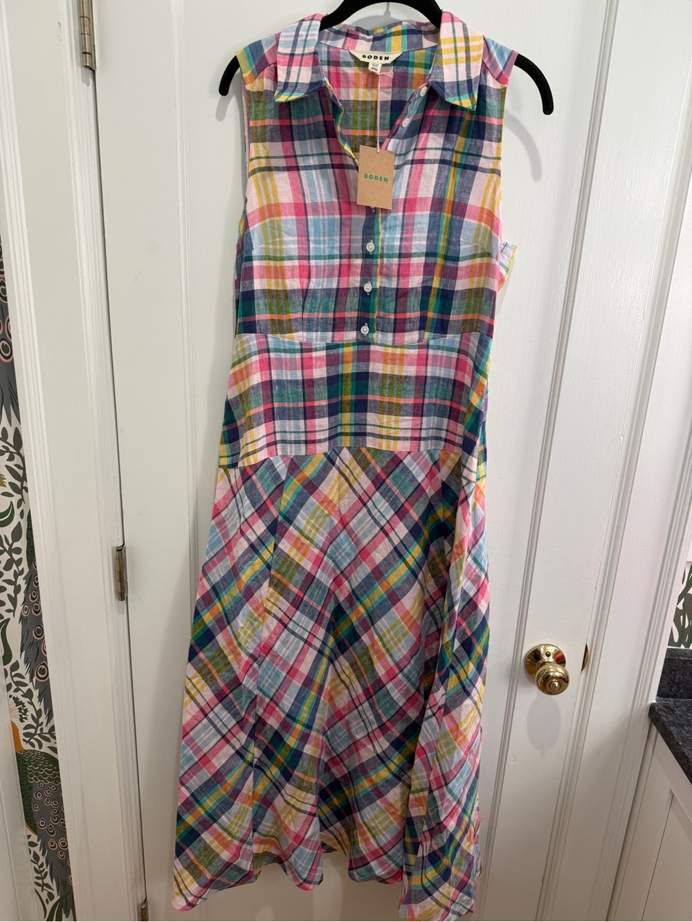 Boden Erma Drop Waist Linen Dress, 8R - Picture 8 of 9